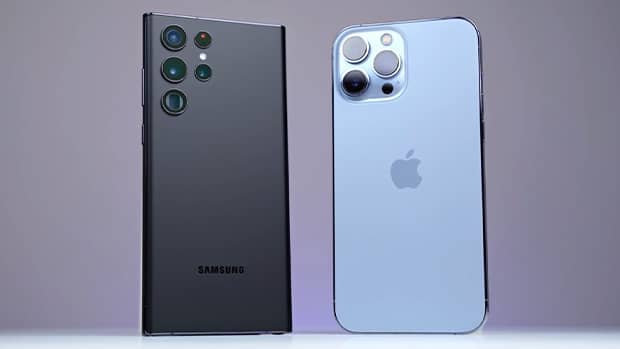 Samsung Galaxy S22 Ultra Vs iPhone 13 Pro Max - دوربین گلکسی S23 اولترا ، آیفون 14 را به گوشه رینگ پرتاب می‌کند